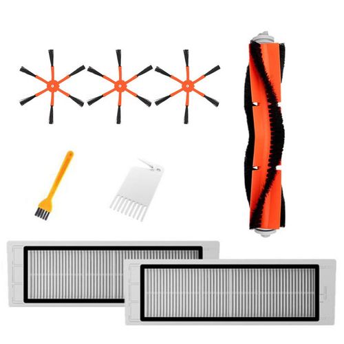 1x brosse princiPôLe + 3x brosse laterale + 2x filtre HEPA adapte pour Xiao mi aspirateur 2 Roborock S50 pour Xiao mi Roborock mi Robot pieces Filt