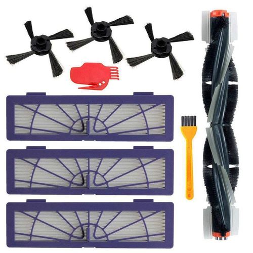 Accessoire pour aspirateur Robot Neato Botvac 75e 75 80 85 pieces de rechange lot de 1 brosse princiPôLe 3 filtres Hepa 3 Brushe lateraux