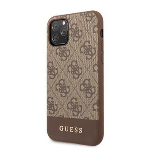 Coque Pour Iphone 11 Guess Stripe 4g Marron