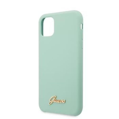 Coque Pour Iphone 11 Pro Max Guess Silicone Vintage Logo Vert