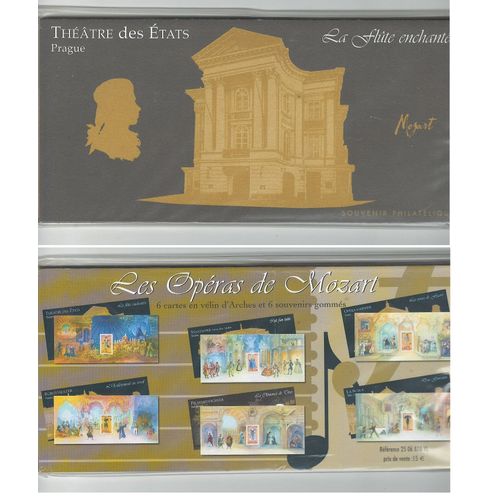 Pochette 6 Timbres Et Cartes Les Opéras De Mozart - Souvenir Philatélique - Neuf Non Ouvert