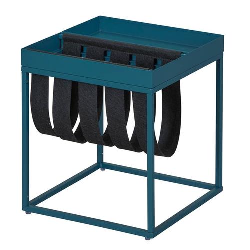 Stacio - Table D'appoint Turquoise Avec Porte-Brochure