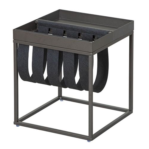 Stacio - Table D'appoint Grise Avec Porte-Brochure