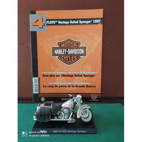 Moto Miniature Harley Davidson Flsts Heritage Softail De 1997 (Collection Hachette 2001 N°4)