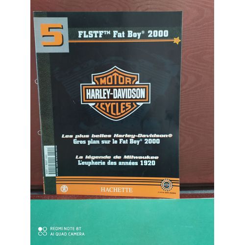 Livret De La Moto Miniature Harley Davidson Flstf Fat Boy De 2000 (Collection Hachette 2001 N°5)