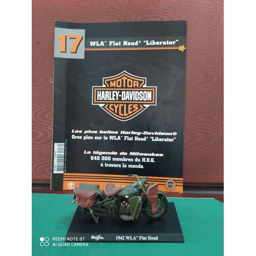 Moto Miniature Harley Davidson Wla Flat Head « Liberator » (Collection Hachette 2001 N°17)