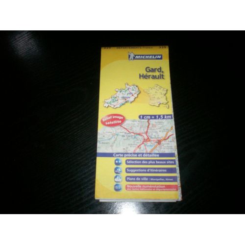 Carte Routière Gard Hérault Michelin N°339
