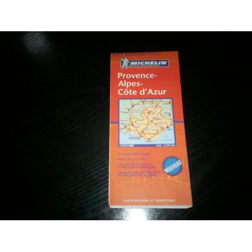 Carte Routière Provence Alpes Côte D'azur Michelin N°527