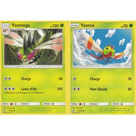 2 Cartes Pokemon - Yanmega 3/236 - Yanma 2/236 - Sl11 Harmonie Des Esprits