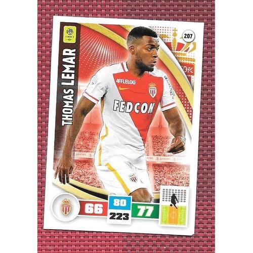 N° 207 Thomas Lemar - As Monaco - Milieu - Adrenalyn 2016 2017