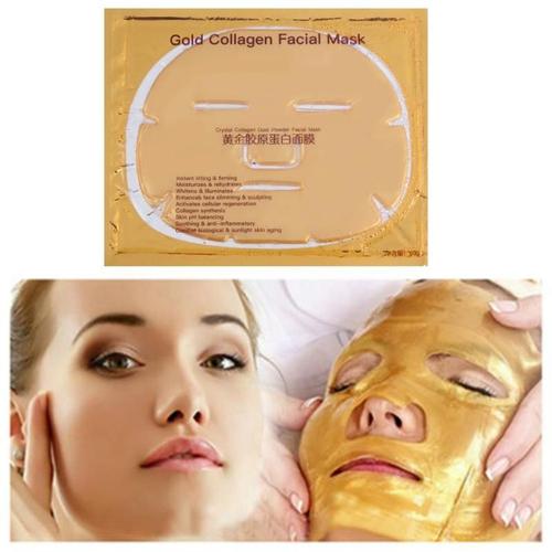 24k Or Collagene Masque Facial Cristal Hydratant Anti-Age Masques Faciaux Femmes Beaute Soins De La Peau Coreen Masque Facial 