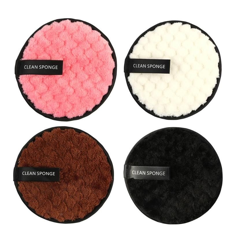 1 Pc Doux Fiber Demaquillant Pad Reutilisable Visage Nettoya... - 2