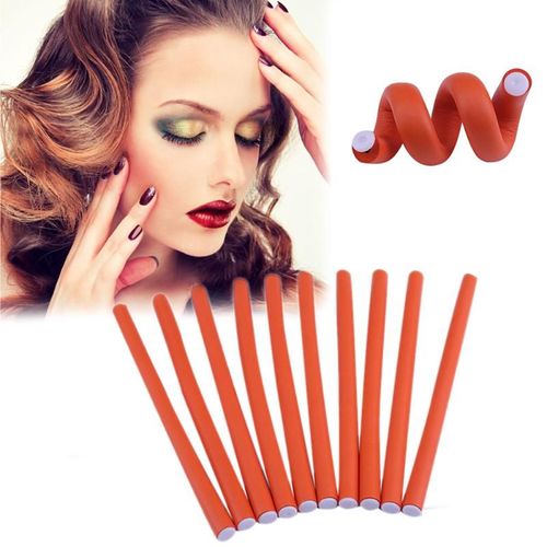 10 Pieces Cheveux Curling Bigoudis Air Magique Bigoudis Mousse Souple Torsion Magique Tiges Cheveux Batons Outil De Coiffure Couleur Aleatoire En Gros 