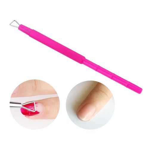 1 Pieces De Pousseur De Cuticules En Acier Inoxydable Triangle Baton Tiges Pour Vernis À Ongles Manucure Nettoyant Ongles Outils De Haute Qualite 