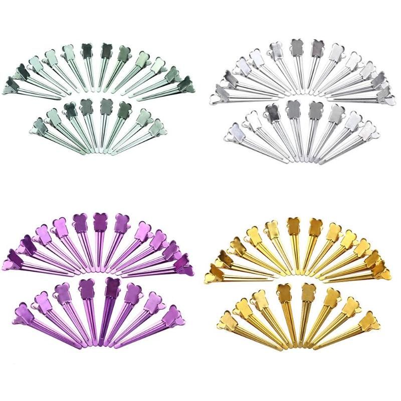 20 Pieces En Aluminium Colore Alligator Pinces  Cheveux Sal... - 2