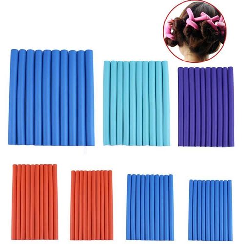 10 Pieces Cheveux Curling Bigoudis Air Magique Bigoudis Mousse Souple Torsion Magique Tiges Cheveux Batons Outil De Coiffure Couleur Aleatoire En Gros 