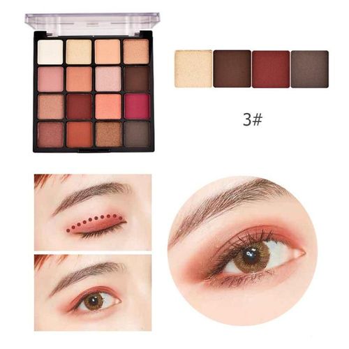 Nouveau 16 Couleurs Ombre À Paupieres Pôlette Mat Pigment Ombre À Paupieres Poudre Nude Fard À Paupieres Maquillage Pigment Poudre Cosmetiques Outils De Beaute 
