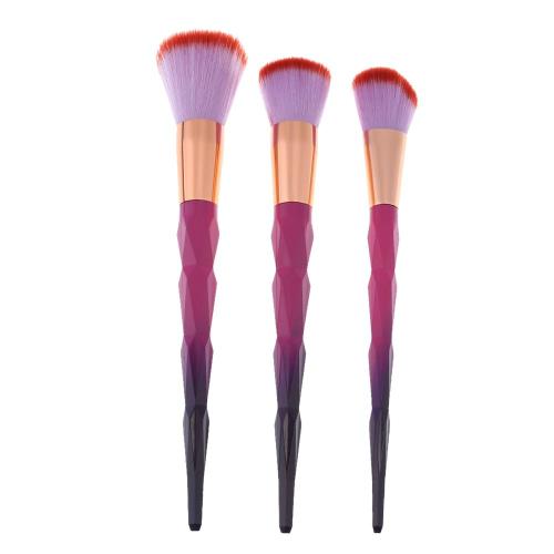 3 Pieces Diamant Rose Rouge Violet Degrade Maquillage Pinceau Fond De Teint Poudre Maquillage Brosses Pincel Maquiagem Outil Cosmetique 