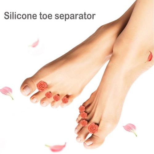 8 Pieces Silicone Orteil Separateur Diviseurs Fleur Ananas Bricolage Salon Polonais Manucure Pedicure Foots Orteil Ongles Art Outils 