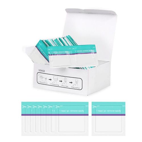 100 Pieces Dissolvant De Vernis À Ongles Enveloppes Uv Gel Vernis Lingettes Pad Etain Feuille Nail Art Nettoyant Manucure Outils 