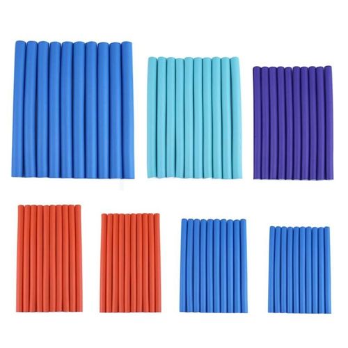 10 Pieces Cheveux Curling Bigoudis Magique Air Bigoudis Doux Mousse Bendy Torsion Magique Flexi Tiges Style Cheveux Batons Outil Couleur Aleatoire 