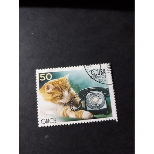 Chat Cat Timbre Cuba 2007 Tp16