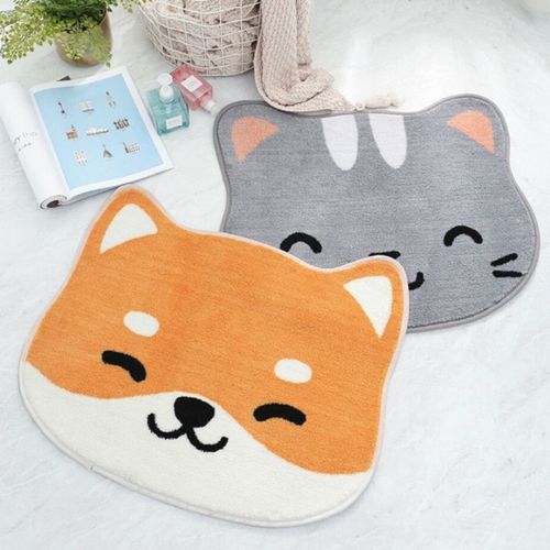 Flanelle Bienvenue Tapis De Sol Tapis Imprime Cuisine Anti-Derapant Chambre Animal Mignon Huile Tapis Salon Maison Animaux Paillassons Pour Chien 