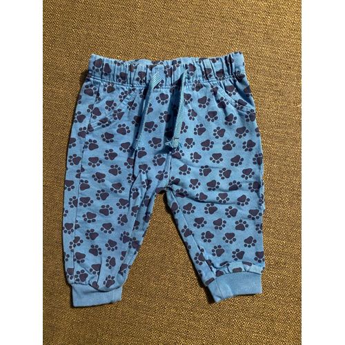 Pantalon Bleu Avec Motifs Pattes De Chien Fagottino Mini Ovs