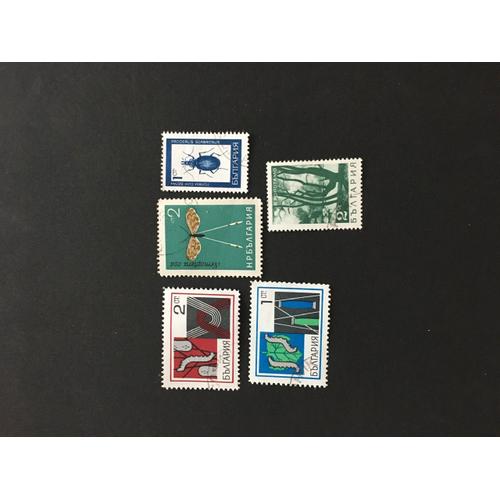 4 Timbres Préoblitérés Insectes Bulgares