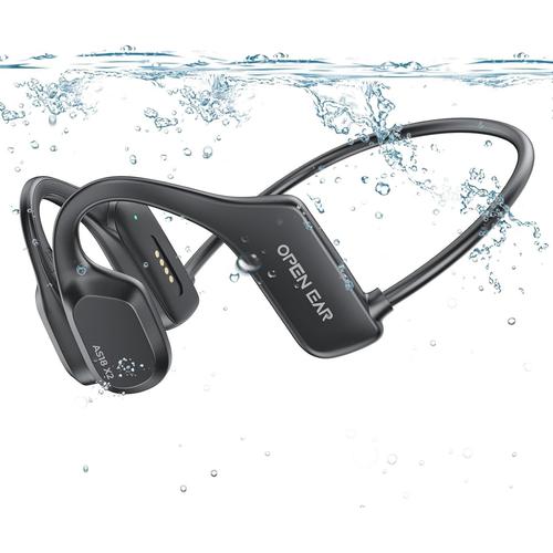 Casque Conduction Osseuse Écouteur Bluetooth Sport sans Fil, Casque de Natation Oreille Ouverte Ecouteurs Casque, IP68 Etanche, avec Lecteur MP3 16 Go pour La Course à Pied, Le Cyclisme