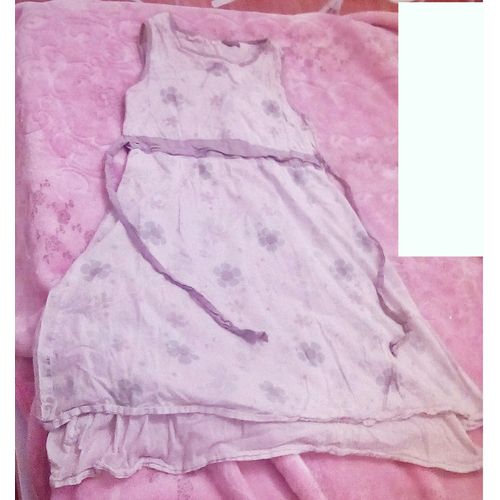 Robe Blanche Fleurs In Extenso Taille 12-14 Ans ..