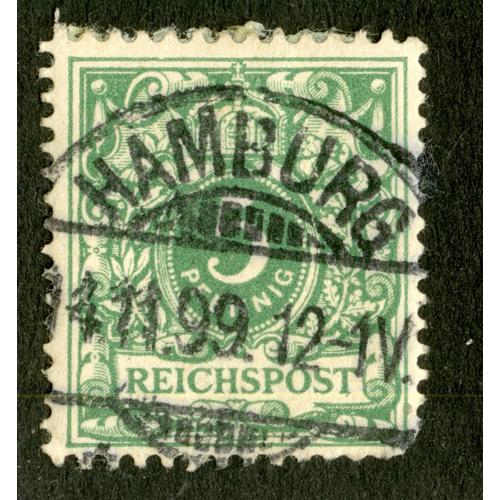Timbre Oblitéré Reichspost, 5 Pfennig