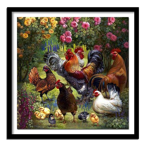 5d Strass Diamant Broderie Poulet Coq Bebe 5d Bricolage Diamant Peinture Point De Cr Diamant Peinture Bricolage , Cadre Non Inclus