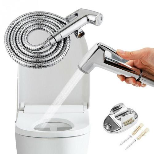 Pulvérisateur de bidet à main pour toilettes salle de bain et bidet avec tuyau en ABS pour lavage féminin et animal domestique 