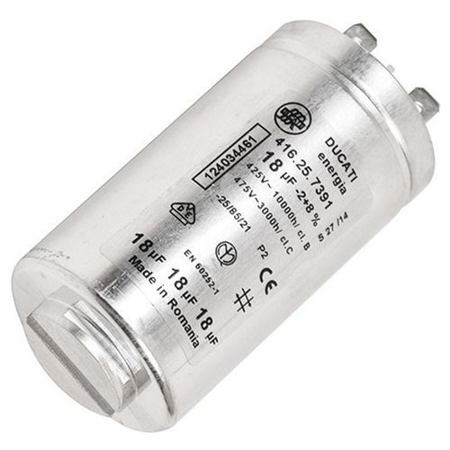 Condensateur 18µf d'origine Sèche-linge (1240344612 ARTHUR MARTIN ELECTROLUX AEG ELECTROLUX ZANUSSI REX ZANKER EZANKER FAURE)