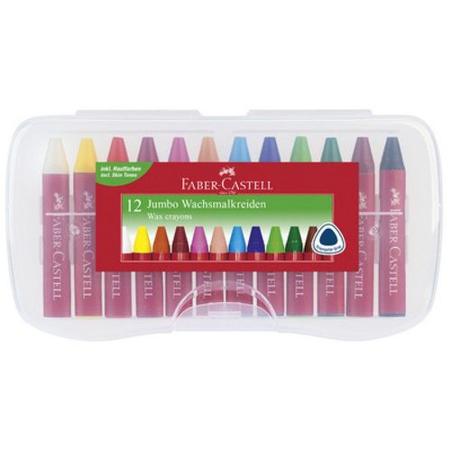 Faber-Castell Faber-Castell Craies Triangulaires À La Cire Jumbo, Étui 24