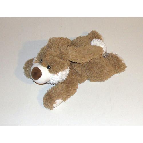 Lapin Bouillotte Sèche Warmies Intelex Peluche Doudou Lapin Marron Blanc Micro Ondes 30 Cm