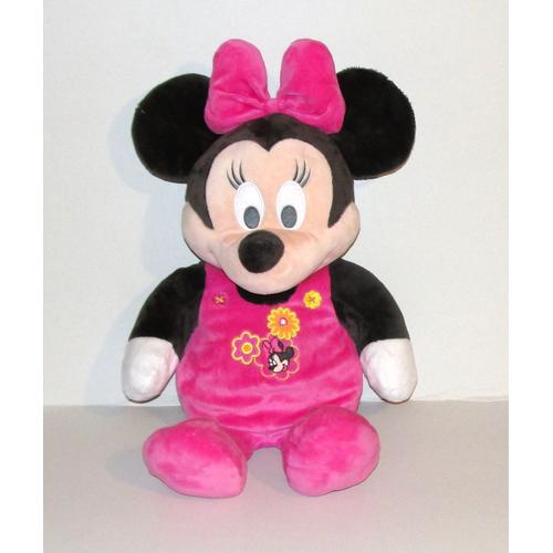 Peluche Minnie Grand Format Doudou Minnie Disney Motifs Fleurs 60 Cm