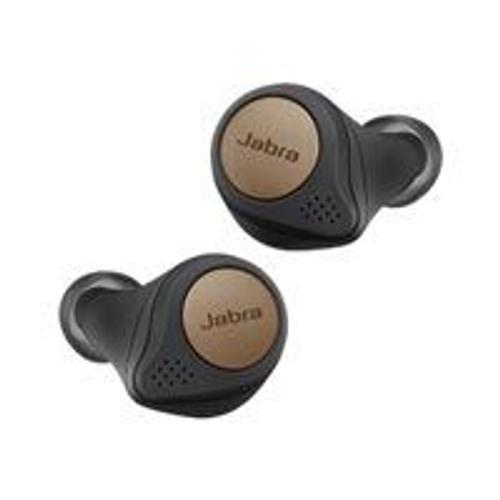 Jabra Elite Active 75t - Écouteurs sans fil avec micro - intra-auriculaire - Bluetooth - Suppresseur de bruit actif - isolation acoustique - noir cuivre