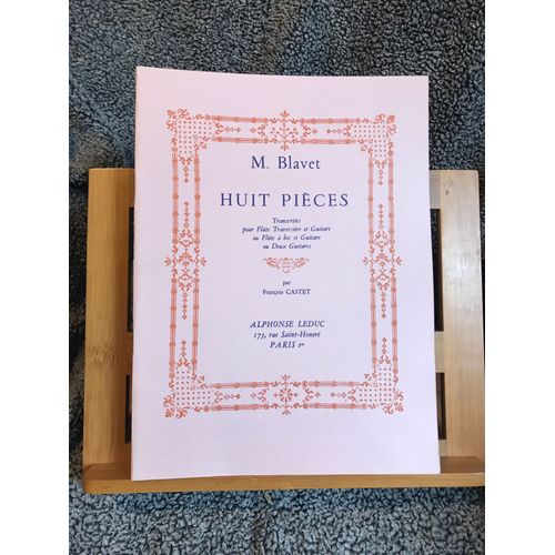 M. Blavet 8 Pièces Partition Flûte Guitare Francois Castet Éditions Leduc