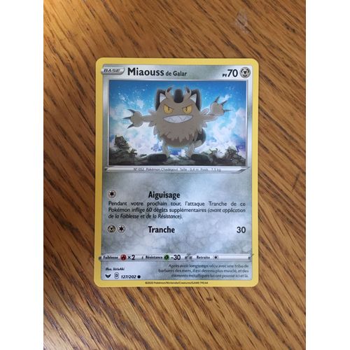 (7) Miaouss De Galar 127/202 Pokemon