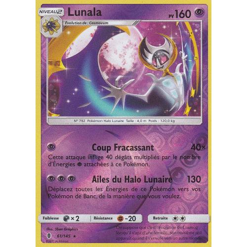 Pokemon 61 R 145 Lunala Reverse Cartes De Jeux Rakuten