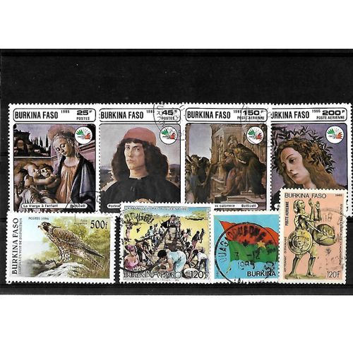 Burkina-Lot De 8 Timbres Oblitérés-Très Bon Etat