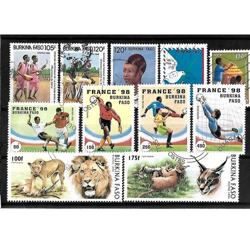 Burkina-Lot De 11 Timbres Oblitérés-Très Bon Etat