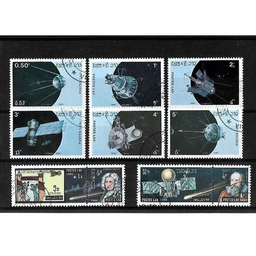 Laos-Lot De 8 Timbres Oblitérés-Très Bon Etat