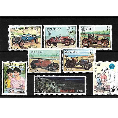 Laos-Lot De 8 Timbres Oblitérés-Très Bon Etat