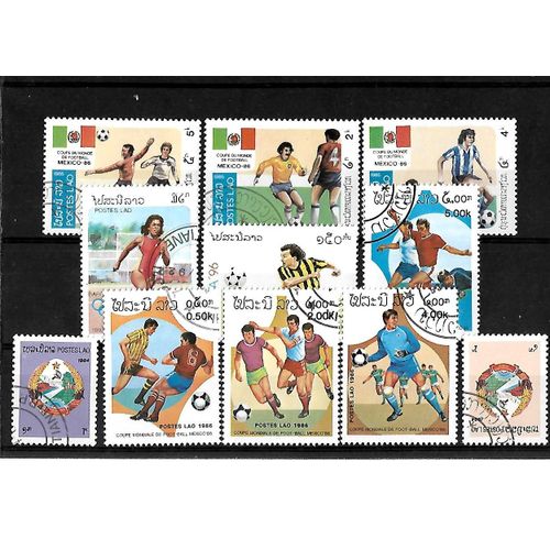 Laos-Lot De 11 Timbres Oblitérés-Très Bon Etat