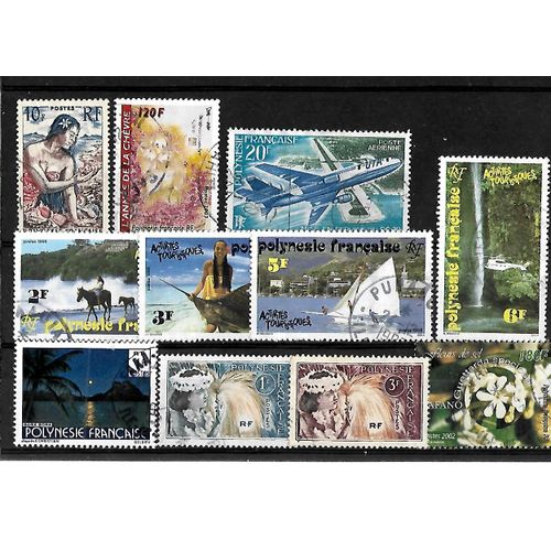 Polynésie Française-Lot De 11 Timbres Oblitérés-Très Bon Etat