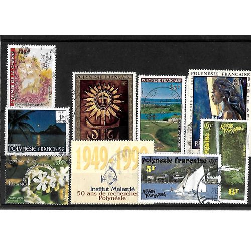 Polynésie Française-Lot De 9 Timbres Oblitérés-Très Bon Etat