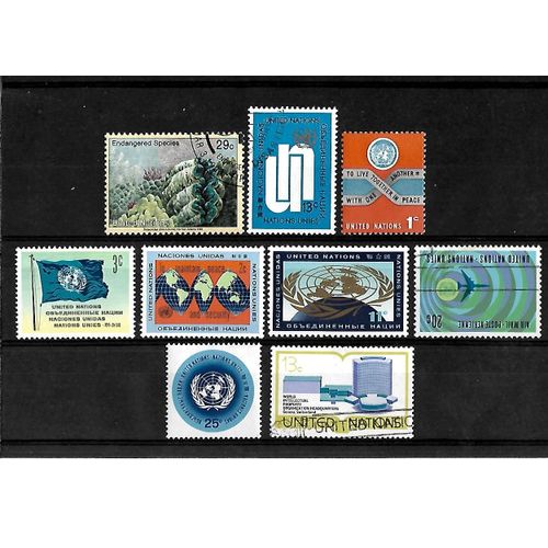 Nations Unis-New York-Lot De 9 Timbres Neufs Et Oblitérés-Très Bon Etat